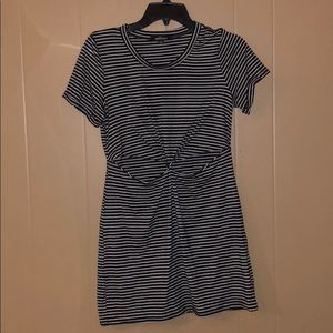 Black and white stripes dress